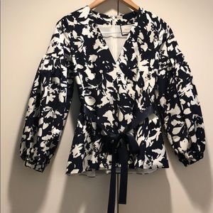 Alexis peplum top with ribbon tie at the waist